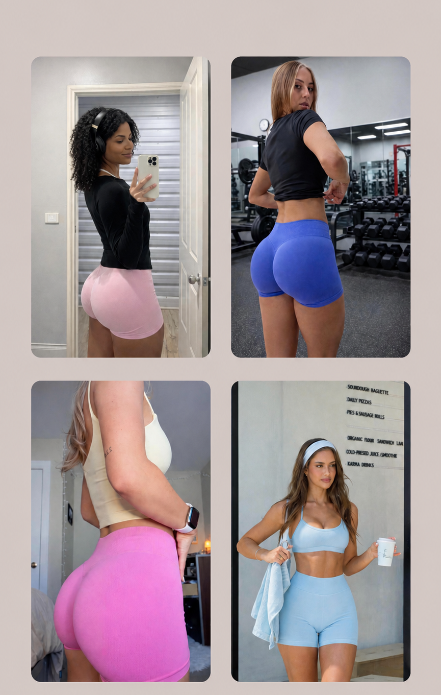 PeachFit Seamless Scrunch Gym Shorts
